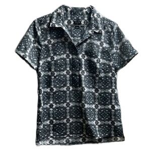 Women’s J. CREW, Button Down, Collared, Cuffed Short Sleeves, Multi Colors, 0